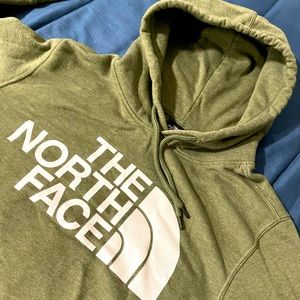 2 North Face hoodies - green and grey